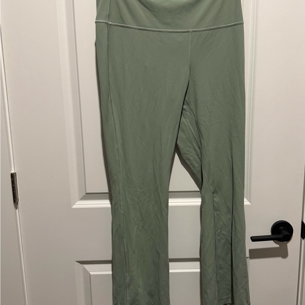 Lululemon Green Flared Yoga Pants size:14